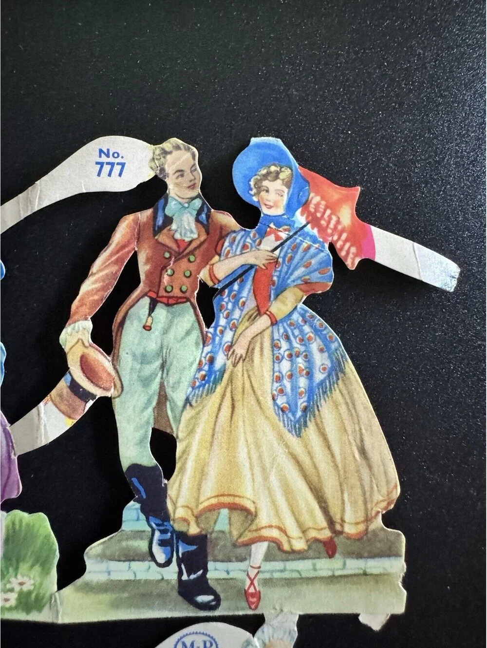 Antique Victorian MLP made in England 1 Sheet Die Cuts Paper Dolls